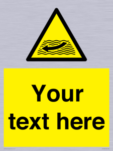 Custom Warning strong river flows